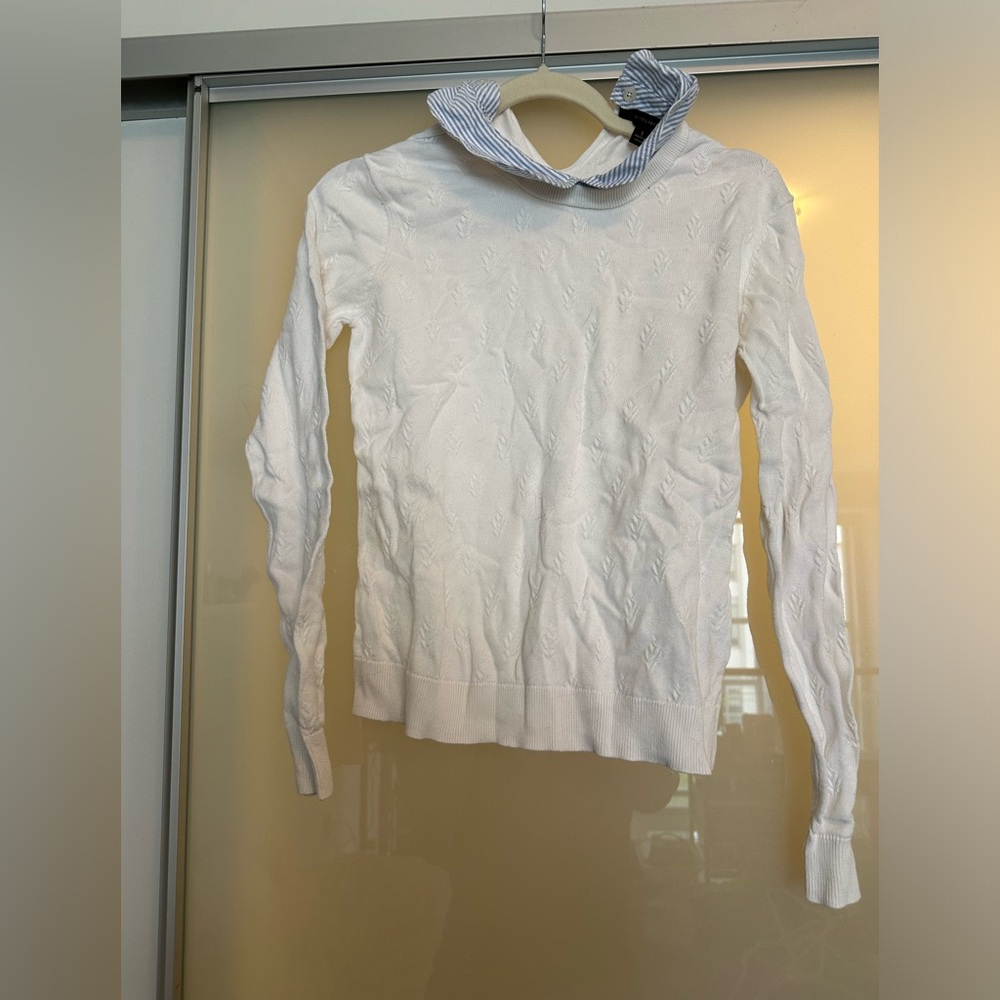 Brooks Brothers dressy sweater with Peter Pan collar